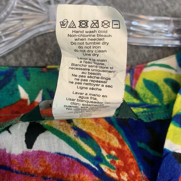 Lauren Ralph Lauren Dress Womens Large Swim Coverup Tropical Beach Pool Travel L - Picture 7 of 9